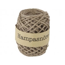 Hampasnöre/Bindgarn Hampa, Ø1mm, Natur, 25 meter/rulle Hampasnöre/Bindgarn Hampa, Ø1mm, Natur, 25 meter/rulle