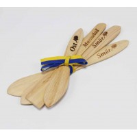 Smörknivsset, fyra delar, i ene-trä, 4 delar/fp (Smör, Marmelad, Ost)