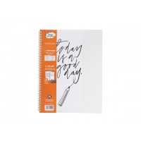 Kollegieblock Whitelines Link, A4, 60 blad, grått papper, vita stödlinjer, Linjerat 1/fp