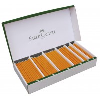Blyertspennor, storpack, Faber-Castell Bonanza gul 300/fp (204xHB, 24xH, 48x2B, 24xB)