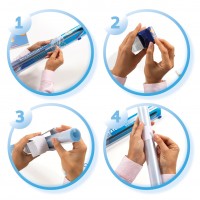 Bokplast/Plastfolie utan häftämne, 40cm x 10m, i dispenser med inbyggd avrivning