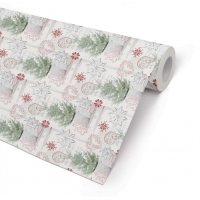 Julpapper/Julklappspapper 57cm x 154m, 80g, Pinetree (julgran), 7 kg, 154 m/rulle