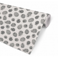 Julpapper/Julklappspapper 57cm x 154m, 80g, Kongle, Charcoal (kottar), 7 kg, 154 m/rulle
