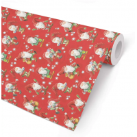 Julpapper/Julklappspapper 38cm x 165m, 80g, Hampus (jultomte med julklappar), 5 kg, 165 m/rulle