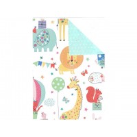 Presentpapper 57cm x 154m, 80g, Letter (barnmotiv), dubbelsidigt, 7 kg, 154 m/rulle