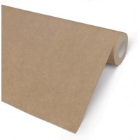 Presentpapper / Kraftpapper 57cm x 154m, 80g, Brun Kraft Otryckt, 7 kg, 154 m/rulle