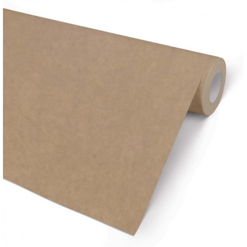 Presentpapper / Kraftpapper 57cm x 154m, 80g, Brun Kraft Otryckt, 7 kg, 154 m/rulle