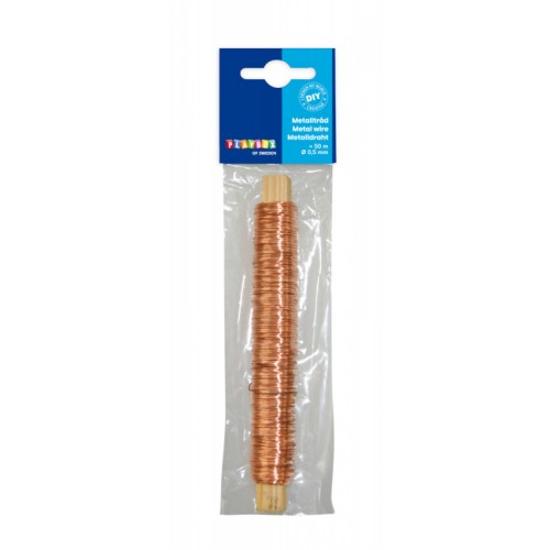 Metalltråd, 0,5mm, 50 meter, Koppar