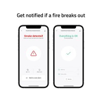 Brandvarnare, Röksensor / Rökdetektor, WiFi, Hombli Smart Smoke Detector, Grå