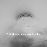 Brandvarnare, Röksensor / Rökdetektor, WiFi, Hombli Smart Smoke Detector, Grå