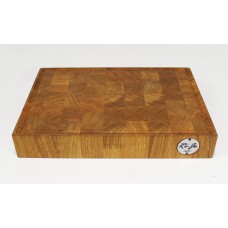 Skärbräda, ändträ, Ek, med ränna och bärgrepp, 36,5 x 25 x 5,5cm (svensktillverkad)