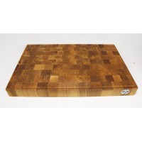 Skärbräda, ändträ, Ek, med ränna och bärgrepp, 58 x 36,5 x 5,5cm  (svensktillverkad)