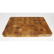 Skärbräda, ändträ, Ek, med ränna och bärgrepp, 58 x 36,5 x 5,5cm  (svensktillverkad)