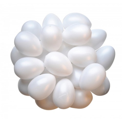 Plastägg, ägg, 6x4,5cm, Vit 50/fp