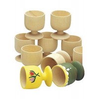 Äggkoppar, trä, höjd 65 mm, 20/fp äggkopp