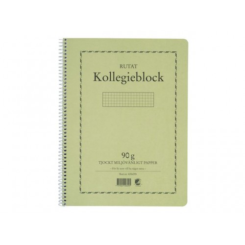 Kollegieblock A4, 90g, 70 blad Rutat 5/fp Kollegieblock A4, 90g, 70 blad Rutat 5/fp