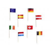 Partypinnar/Cocktailflaggor, flagga, Nations, 8cm, 50 flaggor/fp Partypinnar/Cocktailflaggor, flagga, Nations, 8cm, 50 flaggor/fp