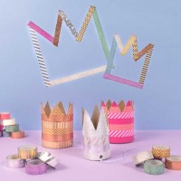 Washitape metallfärg  3m x 15mm, 6 rullar/fp