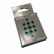 Häftklammer Rapid Soon 26/6, färgade, Grön, 2000 klamrar/ask