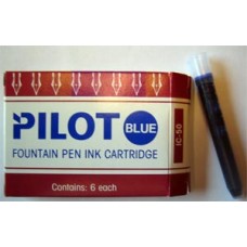 Bläckpatron Pilot IC-50-L Blå 6 patroner/ask