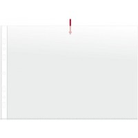 Plastfickor / Plastficka, A4L (liggande A4), 0,12mm, präglad, hålad på kortsidan, 100/fp