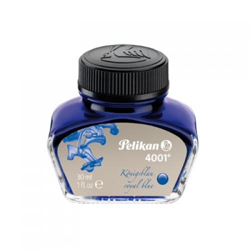 Bläck till reservoarpenna Pelikan 4001 Glasflaska 30ml Kungsblå