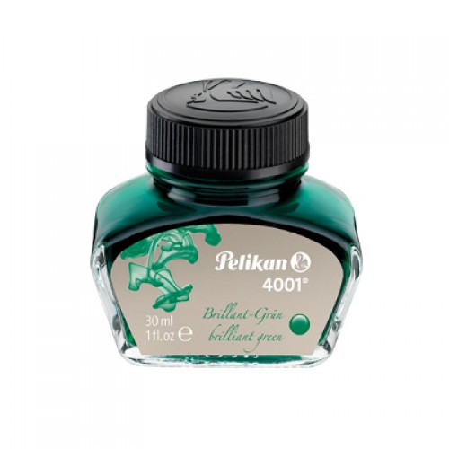 Bläck till reservoarpenna Pelikan 4001 Glasflaska 30ml Mörkgrön 