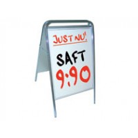 Gatuställ / Gatupratare / Trottoarpratare SIGN 50x70 cm Silver