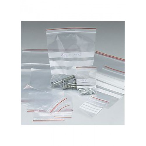 Blixtlåspåsar/Zippåsar A4 230x320mm, 50 micron,  6mm hål, med skrivfält 1000/fp