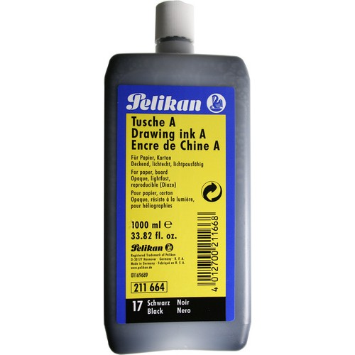 Rittusch / Tusch Pelikan A plastflaska 1000ml Svart