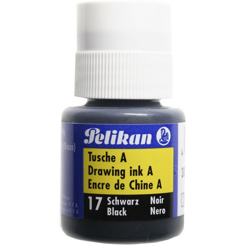 Rittusch / Tusch Pelikan A plastflaska 30ml Svart