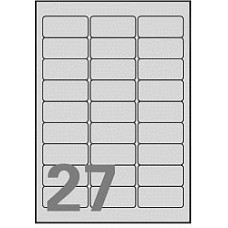 Polyesteretikett Laser Avery L6011 silver 63,5x29,6 540st/fp