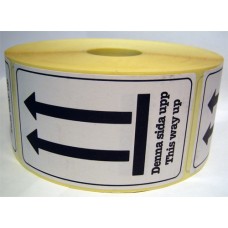 Emballageetiketter "Denna sida upp / This way up" 1000st/rulle