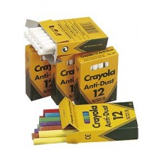Tavelkritor Crayola Rund kulört 2x6 färger/ask, 12 askar/fp