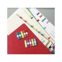 Märkflik Post-it Index Split flag 1/2" (11,9x43,1mm) 683-4AB Neon, 35 flikar x 4 färger/fp Märkflik Post-it Index Split flag 1/2" (11,9x43,1mm) 683-4AB Neon, 35 flikar x 4 färger/fp