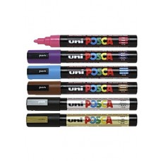 Lackfärgpenna Uni Posca PC-5M 1,8-2,5mm Fancy 6 färger/fp