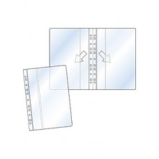 Plastficka Tidskrifts (dubbel), omslagsficka, A4 dubbelvikt 25/fp