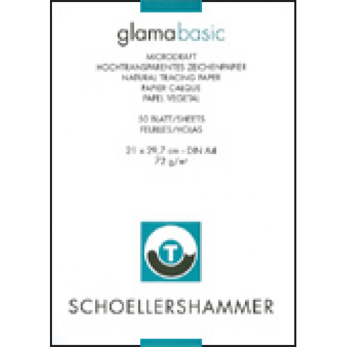 Ritpapper transparent A4 GlamaBasic Microdraft 72g 50ark