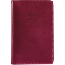 Fickkalender Burde Prestige 3345 Rött konstläder med atlas