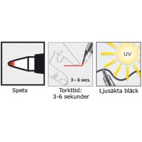 Märkpenna Lumocolor Permanent Special 319 S, 0,4mm Svart 1/fp