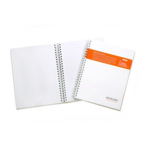 Anteckningsbok Whitelines® Wire A4, 80 blad linjerat 1/fp