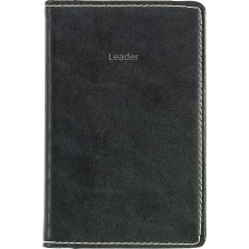 Fickkalender Burde Leader 3336 Svart konstläder med atlas