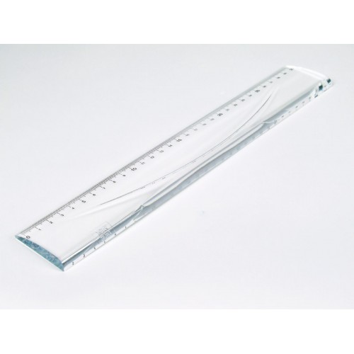 Linjal COM-906 Acrylic-line, Klar akryl 30cm