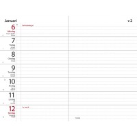 Fickkalender Burde Fickagenda 3326 Svart konstläder