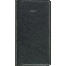 Fickkalender Burde Master 3665 Svart konstläder, med atlas
