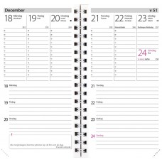 Fickkalender Burde Minister 3636 Svart konstläder med atlas