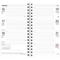 Systemkalender Burde Planner 4524 Svart skinn