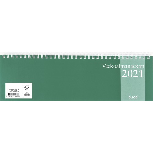 Bordskalender Burde 1480 Veckoalmanackan