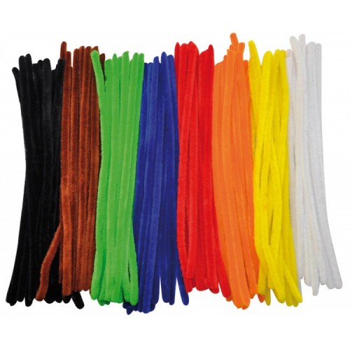 Piprensare, Ø 10mm, 30cm, 8 färger, 100/fp