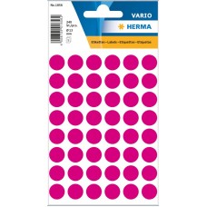 Märketiketter/Signaletiketter Herma Vario 1856 Ø 13mm permanent Rosa 240/fp